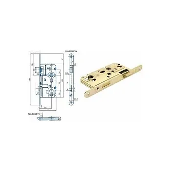 zadlabací zámek Satos Zámek vložkový K 221 BZn P 72/77