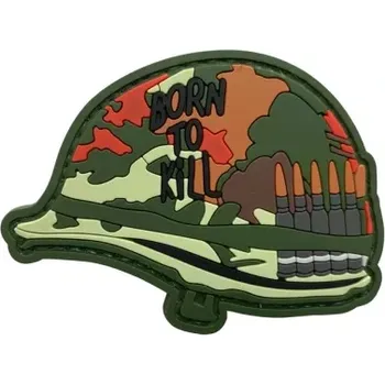 Nášivka PVC nášivka Born to Kill Helmet, Camo