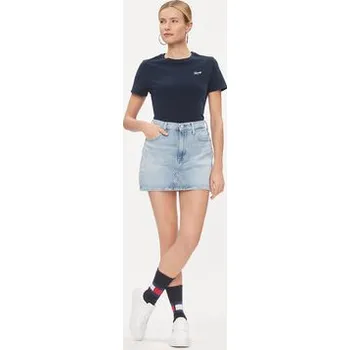 Dámská sukně Tommy Jeans Džínová sukně Izzie DW0DW17219 Modrá Regular Fit 29_NI