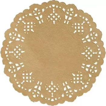 prostírání Papírové krajkové prostírání béžové