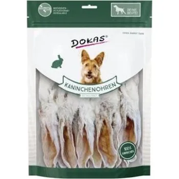Pamlsek pro psa Dokas - Králičí uši se srstí dlouhé 180g