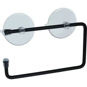 BISK Erga Niagara, držák WC papíru na přísavky, černá matná, ERG-08261