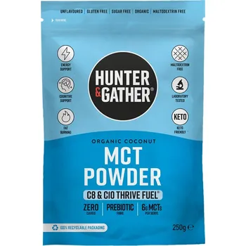 Speciální výživa Hunter a Gather | Bio Sušený C8 & C10 MCT olej ze 100% bio kokosových ořechů z Filipín - 250 g