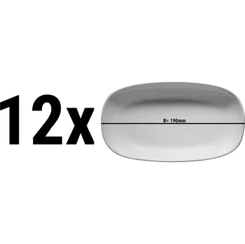 Pec na pizzu G.Gastro (12 pieces) ENTITY | Oval Porcelain Pizza Plates – 19 x 19 cm - White - No microwave/salamander