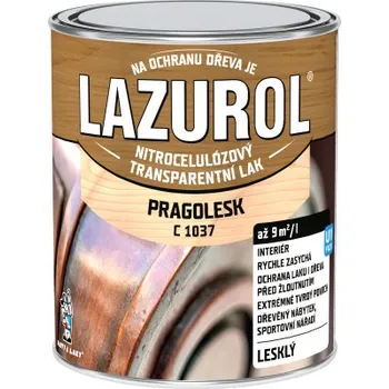 Lak na dřevo Lazurol Pragolesk C1037 nitrocelulózový lak na dřevo 750 ml