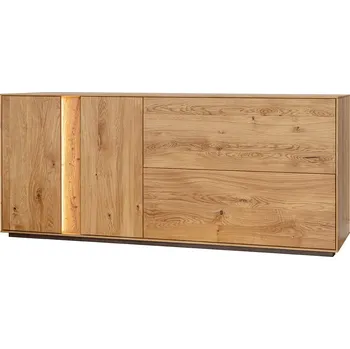 Komoda KATMANDU Dubová široká komoda Collodi, olejová, masiv, rozměr 79x185x43,5cm