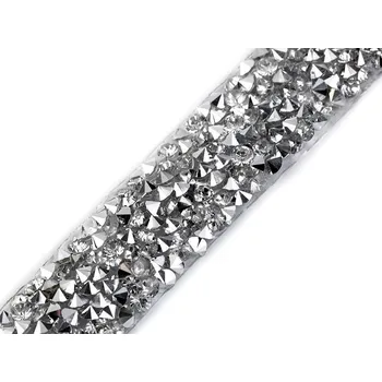 Prýmek s kamínky šíře 15 mm nažehlovací