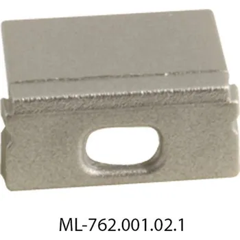 LED osvětlení Koncovka pro PG s otvorem, stříbrná barva, 1 ks MCLED ML-762.001.02.1