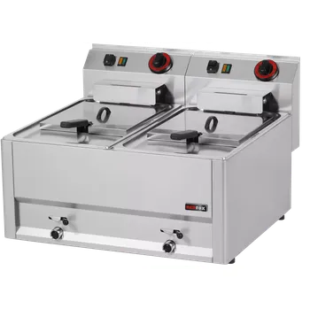 fritéza Fritéza elektrická dvojitá 0,75 kW/l, 8+8 l bez podestavby 400 V | REDFOX - FE 60 ELT