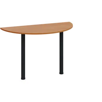 Stolová podnož EJC 1 - 120 přístavba jednací, kovová podnož černá, síla desky 18 mm, široká 1200 mm, olše jantar