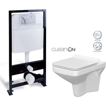 PRIM předstěnový instalační systém bez tlačítka + WC CERSANIT CLEANON COMO + SEDÁTKO PRIM_20/0026 X CO1