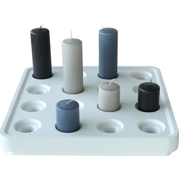 Svícen Born in Sweden, Svícen Stumpastaken bílý hliník - Formadore