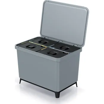 Odpadkový koš PROSPERPLAST Odpadkový koš členěný - SYSTEMA Objem: 4x10 l, Barva: šedá