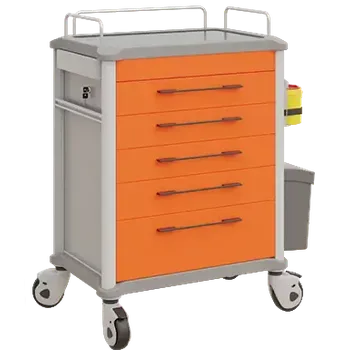 OVM - 25 vozík zdravotnický 5-zásuvkový, oranžová