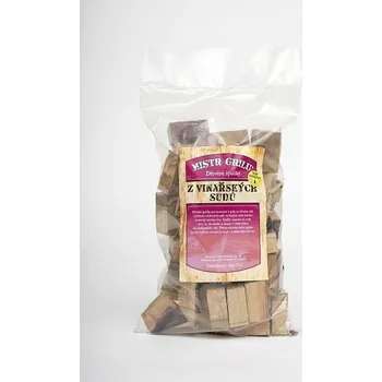 Štěpka na uzení Mistr Grilu - Dřevěné špalíky z vinných sudů 1 kg