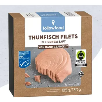 Followfood Filety tuňáka ve vlastní šťávě 185 g