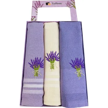 Utěrka TiaHome Utěrky na nádobí vaflové Levandule 40x60cm 3ks