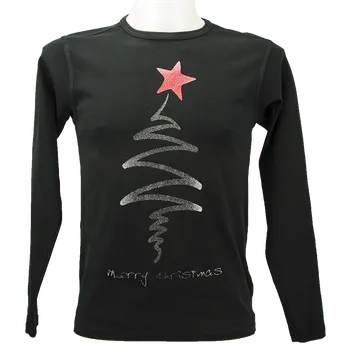 Pánské tričko TUKAN AGENCY Pánské triko Merry Christmass Barva: Černá, Velikost: XXL