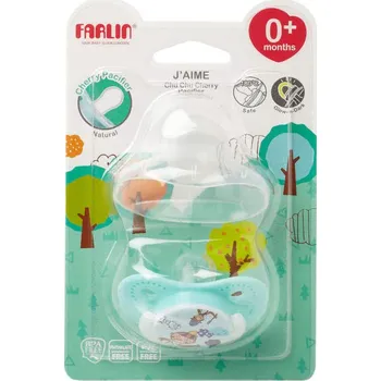 dudlíky Baby Farlin Chu Chu Cherry Pacifier silikonové šidítko 0+ měsíců modré