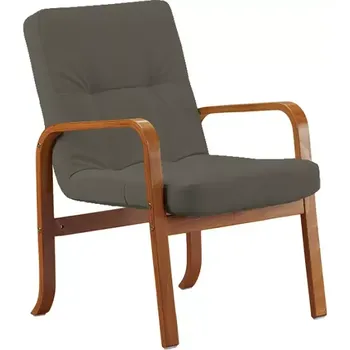 Sedací souprava RO - 10 křeslo čalouněné látkou Bora, dřevěné BORA 26 - látka tm. šedý melír