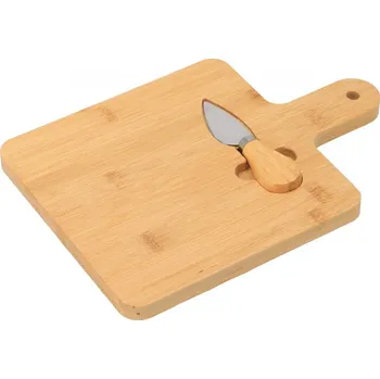 Kuchyňské prkénko Bambusové prkénko s držadlem a nožem