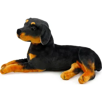 plyšák andos Plyšový pes rotvajler ležící 47 cm