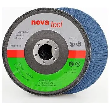 Brusný kotouč NOVATOOL Lamelový kotouč talířový NovaTool 125x22 G-AZ 120 tvarový