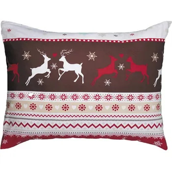 Povlečení XPOSE® Flanelový povlak na polštář SANTA 50x70 cm, Flanel + Prodloužená možnost vrácení zboží do 50 dnů