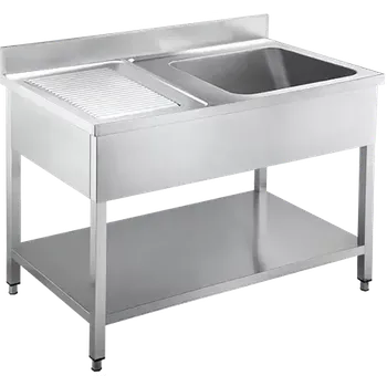 Nerezový dřez GSD - 120 P dřez s odkapávačem vlevo, nerezový