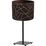 Stolní lampa Werona 6, 1x černé textilní stínítko se vzorem, (výběr ze 4 barev konstrukce), c