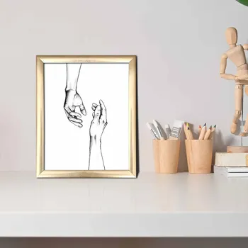 Obraz ASIR Obraz na MDF s rámem DVĚ RUCE 23,5 x 28,5 cm