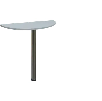 Stolová podnož EJD 2 - 81 přístavba jednací, kovová podnož chrom, síla desky 25 mm, široká 800 mm, šedá