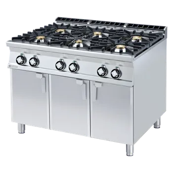 Sporák Sporák plynový 6x hořák s podestavbou | RM - PC-912G