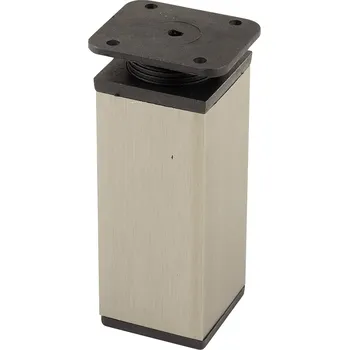 StrongLegs nábytková noha 100Rmm imitace nerezi/černý plast