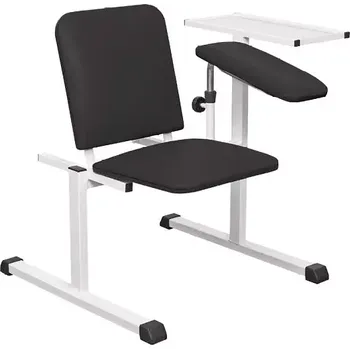 Křeslo OZC - 06 židle odběrová s 1 područkou a stolkem, černá č.10