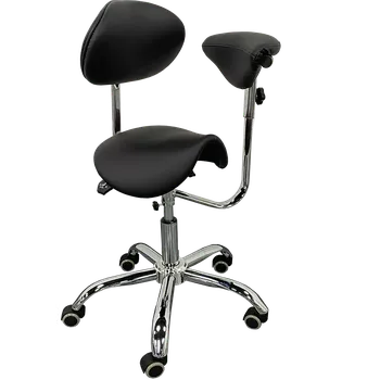 LZZ 02 židle lékařská, kříž chrom, ekokůže černá