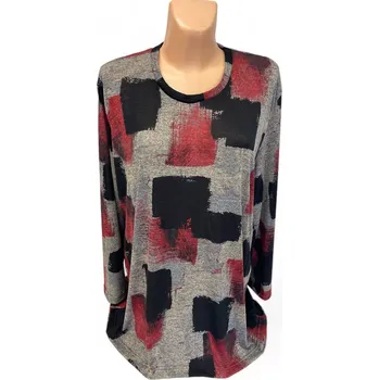 Dámský svetr Pulovr JARIKA, Barva Šedá, Velikost XXXL 54, Materiál 98% Polyester 2% Lycra