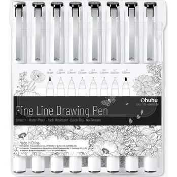 Fineliner OHUHU Drawing Pen, 8ks