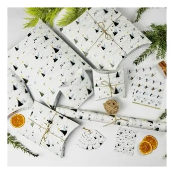 Dárková taška Be Nice vánoční balicí sada - Zimní radovánky