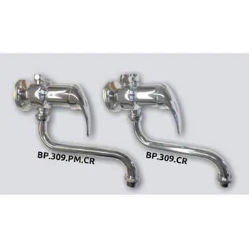 Vodovodní baterie Nástěnná páková baterie k průtokovému ohřívači s převlečnými maticemi (BP309.PM.CR)