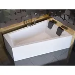 BESCO - Asymetrická vana INTIMA DUO - Nožičky k vaně - S nožičkami, Rozměr vany - 170 × 125 Způsob provedení - Pravé VANINTID17P+OLVPINOZSTELID