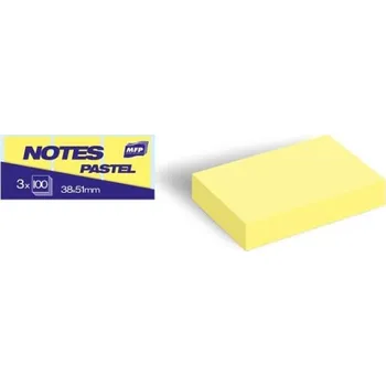 Samolepící bloček Bloček samolepící 38x51mm 3x100 listů žlutý