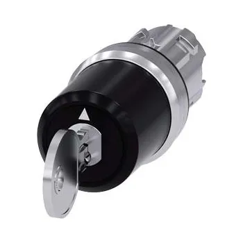 modulární přístroj a rozvaděč SIEMENS Spínač klíčový BKS, 22 mm, kulatý, kov, s vysokým leskem, vytažení klíče O 3SU1050-5PL01-0AA0