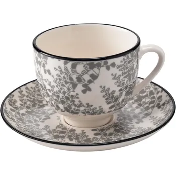 Zafferano, Šálek na kávu Tue s podšálkem 140 ml šedý - Formadore