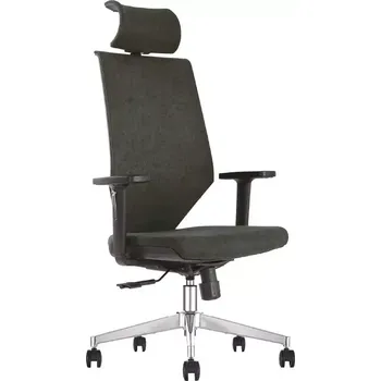 DENIS kancelářská židle s podhlavníkem, kříž chrom, černá