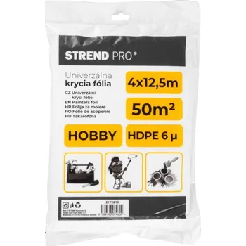 Brusný papír Fólia krycia Strend Pro Hobby, maliarska, 4x12,5 m, 6µ, zakrývacia