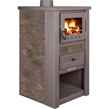 Krbová kamna STREND PRO Krbová kamna Nova Ceramic, 7,5 kW, 120 mm, mocca