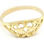 Zlatý prsten s vykrojenou ozdobou 1,21g