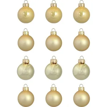 Set vánočních ozdob zlatý lesk a mat