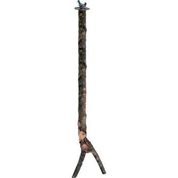 Hračka pro ptáka Dřevěné bidlo "Y" s kovovým úchytem FLAMINGO 40cm